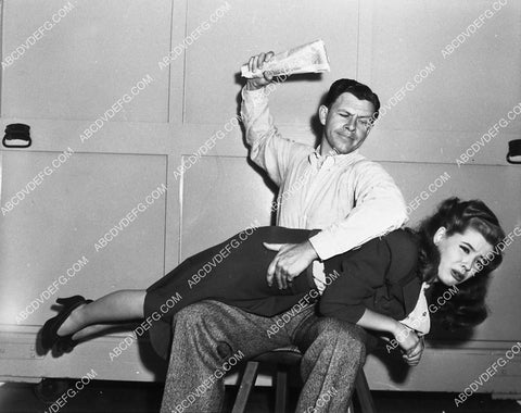 George Murphy gives Gloria DeHaven a spanking behind the scenes film Broadway Rhythm 1892-29
