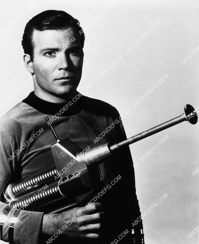 William Shatner posing w rifle phaser TV Star Trek 1905-16