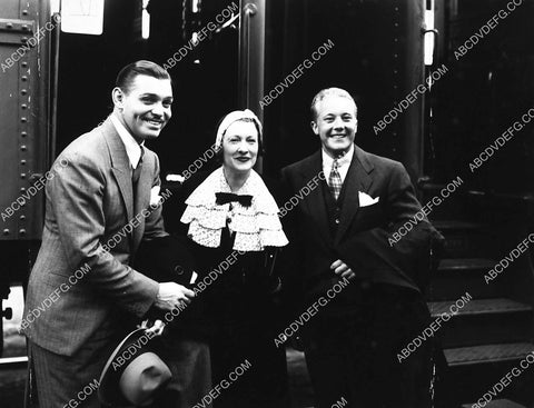 candid Clark Gable & wife w Gene Raymond at the train station 1909-15
