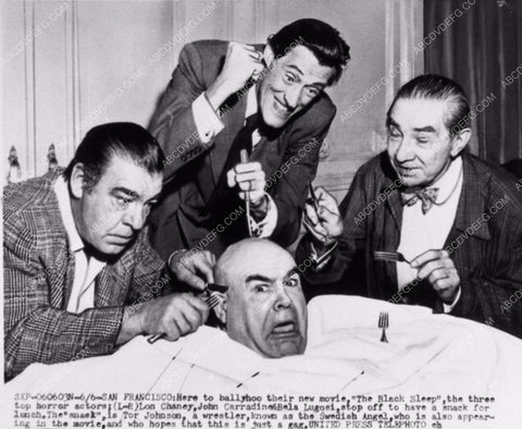 newsphoto John Carradine Bela Lugosi Lon Chaney Jr. Tor Johnson kinda rare 1933-34