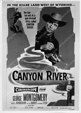 ad slick George Montgomery film Canyon River 2001-01