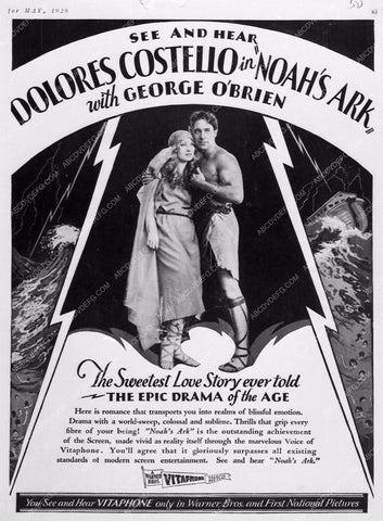 ad slick Dolores Costello George O'Brien Noah's Ark 2048-31