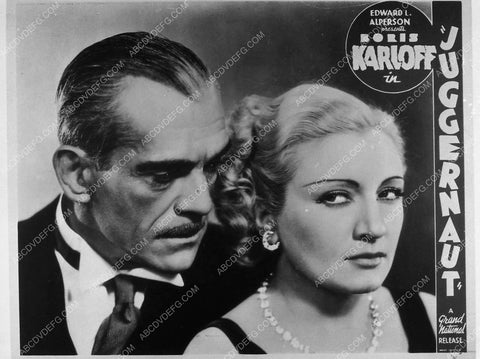 ad slick Boris Karloff Joan Wyndham film Juggernaut 2053-32