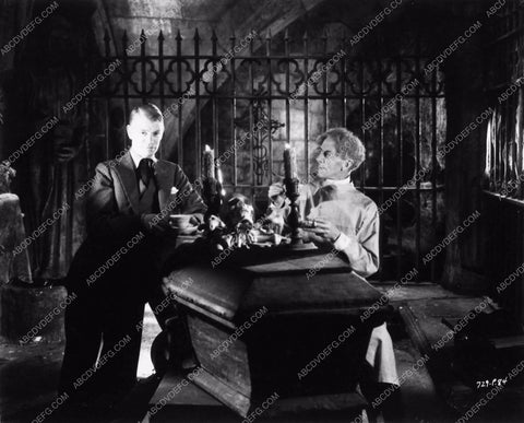 Boris Karloff Colin Clive enjoy tea behind the scenes bride frank 2069-39