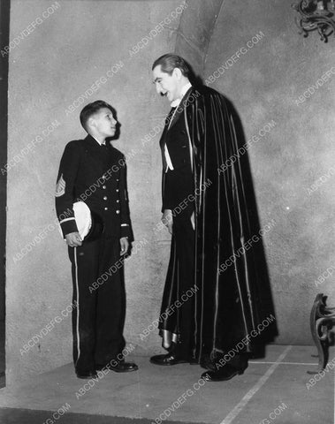 Bela Lugosi and son I think on set Abbott & Costello Meet Frankenstein 2093b-24