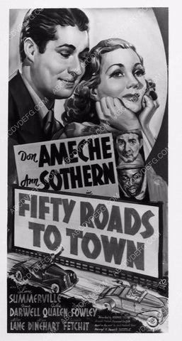 ad slick Don Ameche Ann Sothern film Fifty Roads to Town 2106-05