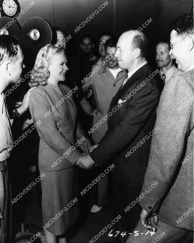 Alice Faye and Otto Preminger on set film Fallen Angel 2111-10