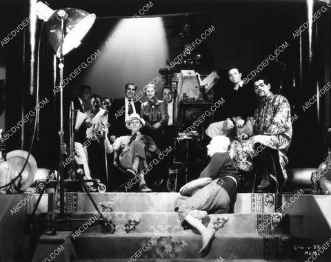 Boris Karloff Charles Brabin cast and crew pose on set film The Mask of Fu Manchu 2112-05