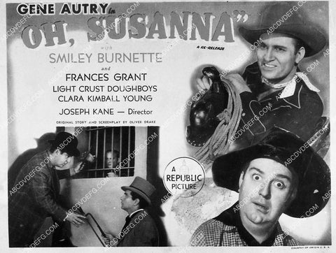 ad slick Gene Autry Smiley Burnette film Oh Susanna 2120-01