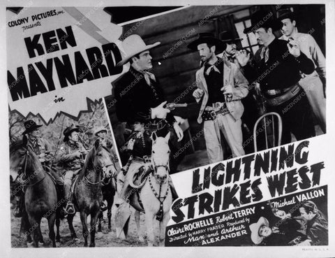 Ken Maynard western film Lightning Stikes West 2126-04