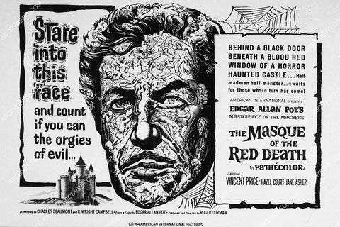 ad slick Vincent Price film The Masque of the Red Death 2157-01