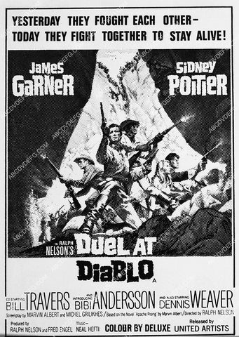 ad slick James Garner Sidney Poitier film Duel at Diablo 2157-28
