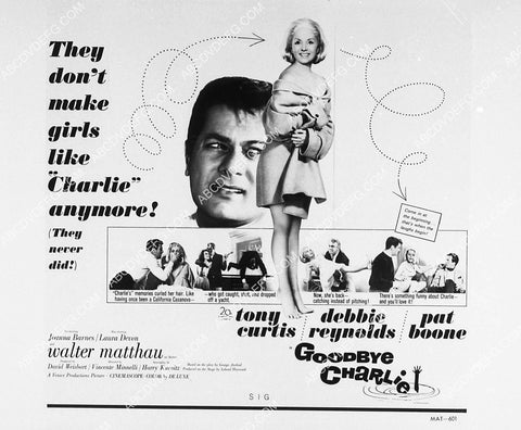 ad slick Tony Curtis Debbie Reynolds film Goodbye Charlie 2169-06