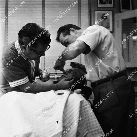 Boris Karloff in the makeup chair (Westmore brothers maybe) 2190-12