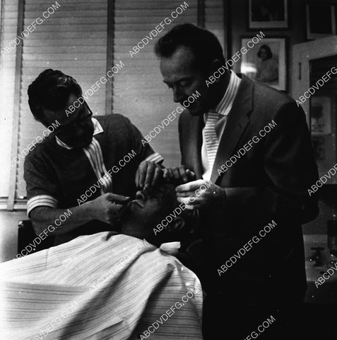 Boris Karloff in the makeup chair (Westmore brothers maybe) 2190-17