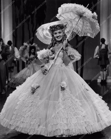 Betty Grable in hoop dress and parasol 2191-09