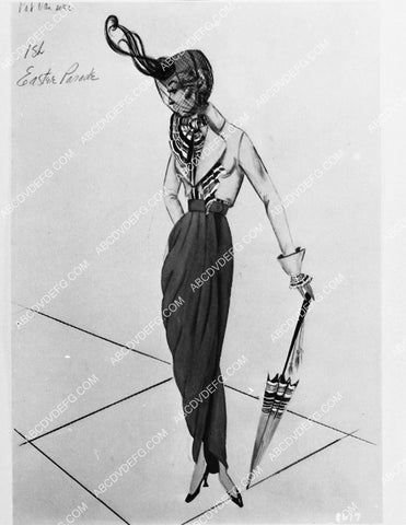 MGM Studios costume wardrobe sketch by Irene for film Easter Parade 2195-33