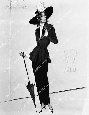MGM Studios costume wardrobe sketch by Irene for film Easter Parade 2195-36
