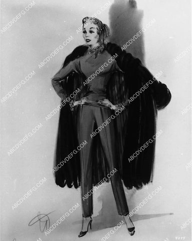MGM Studios costume wardrobe sketch by Irene for film The Opposite Sex 2196-19