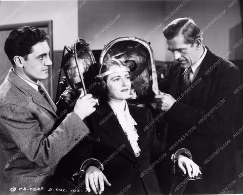 Boris Karloff and cast sci-fi film The Devil Commands 2216-08