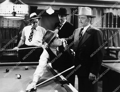 Kenneth MacDonald and cast at the pool table film The Man Who Returned to Life 2290-31