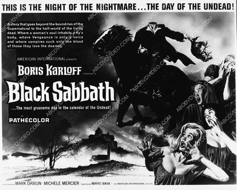 ad slick Boris Karloff film Black Sabbath 2374a-08