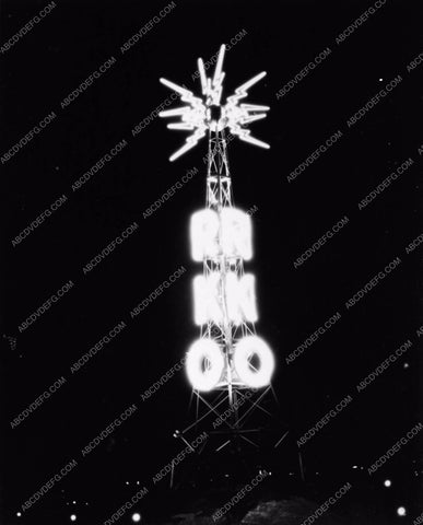 historic Hollywood Los Angeles RKO Studios Marquee lit up at night 2418-15