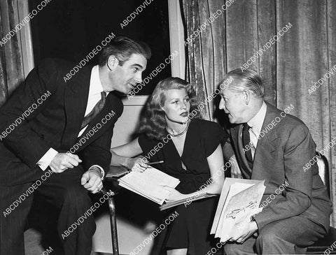 Charles Korvin Rita Hayworth and someone go over the script 2714-36