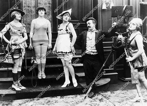 Chester Conklin and some Mack Sennett Bathing Beauties unknown silent film 2721-11