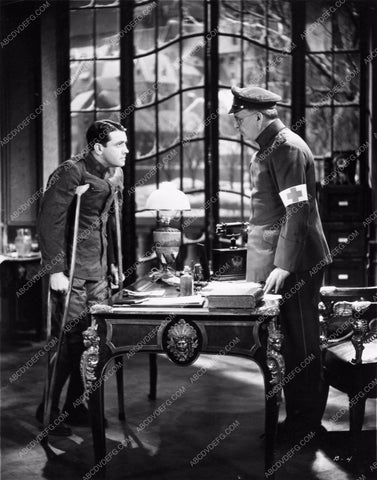 Richard Barthelmess on crutches film scene Out of the Ruins 2736-32