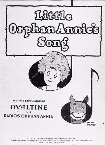 Ovaltine radio add for Little Orphan Annie 2813b-02