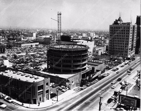 c 1955 historic Hollywood LA Capital Records Building under construction 2877-08