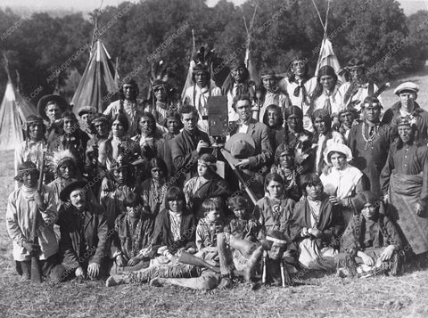 c 1915 Bison Film Co. w American Indians film extras Universal Studios 2879-04