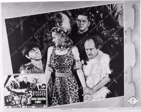 Three Stooges Moe Larry Curly comedy short 3 Missing Links 2919-10
