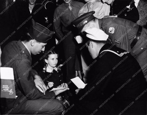 James Stewart Margaret O'Brien candid signing autographs 2920-15
