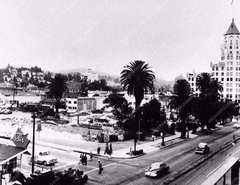 historic Los Angeles Hollywood Blvd Hollywood Hotel torn down July 1956 2924-23