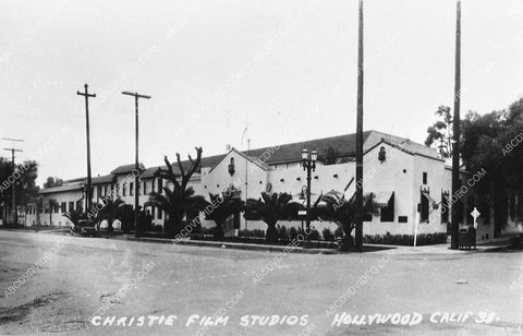 historic Los Angeles Hollywood 1929 Christie Studios Sunset & Gower 3033-02