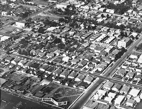 historic Los Angeles Hollywood circa 1932 Western Ave & Santa Monica Blvd 3063-23