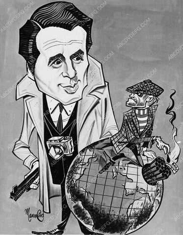 caricature Patrick McGoohan TV Secret Agent Man 3111-10