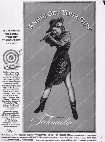 ad slick Betty Hutton film Annie Get Your Gun 3201-02