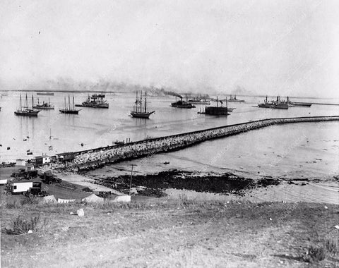 1925 historic Hollywood Los Angeles Harbor breakwater view 3201-34