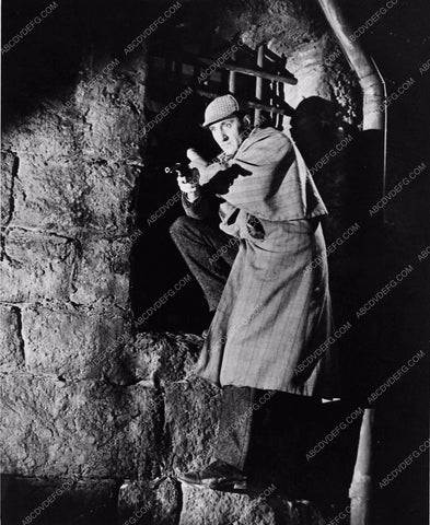 Basil Rathbone & pistol The Adventures of Sherlock Holmes 3212-09