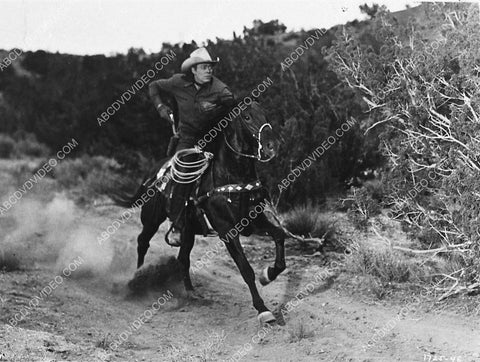 Allan Lane and horse Blackjack chase down the bad guys film Bandit King of Texas 3262-15