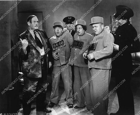 3 Stooges Moe Larry Curly Vernon Dent go off to prison 3275-33