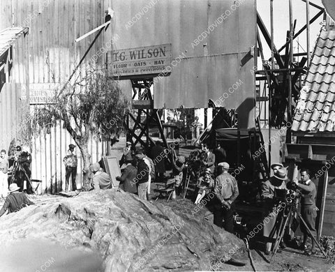 historic MGM Studios backlot 1928 cameras and movie equipment making silent film 3363-08