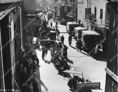 historic Los Angeles Hollywood Columbia Studios soundstages people trucks 3364-24