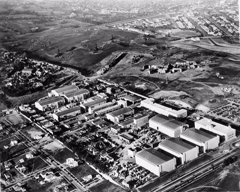 historic Hollywood 20th Century Fox Studios Pico aerial view 3406-05