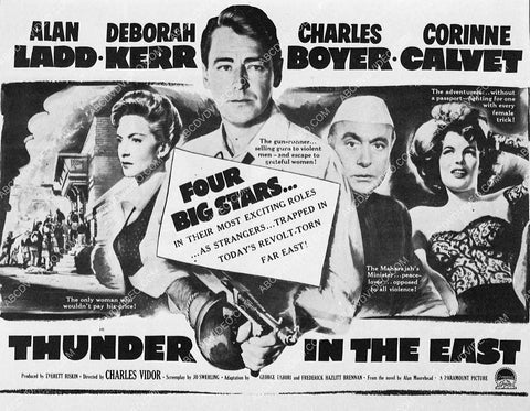 ad slick Alan Ladd Corinne Calvet Deborah Kerr film Thunder in the East 3438-01