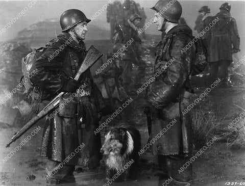 Tom Drake and Lassie out in the mud behind enemy lines film Courage of Lassie 3469-11