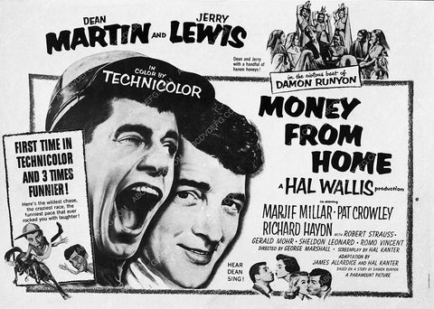ad slick Dean Martin Jerry Lewis film Money from Home 3486-01